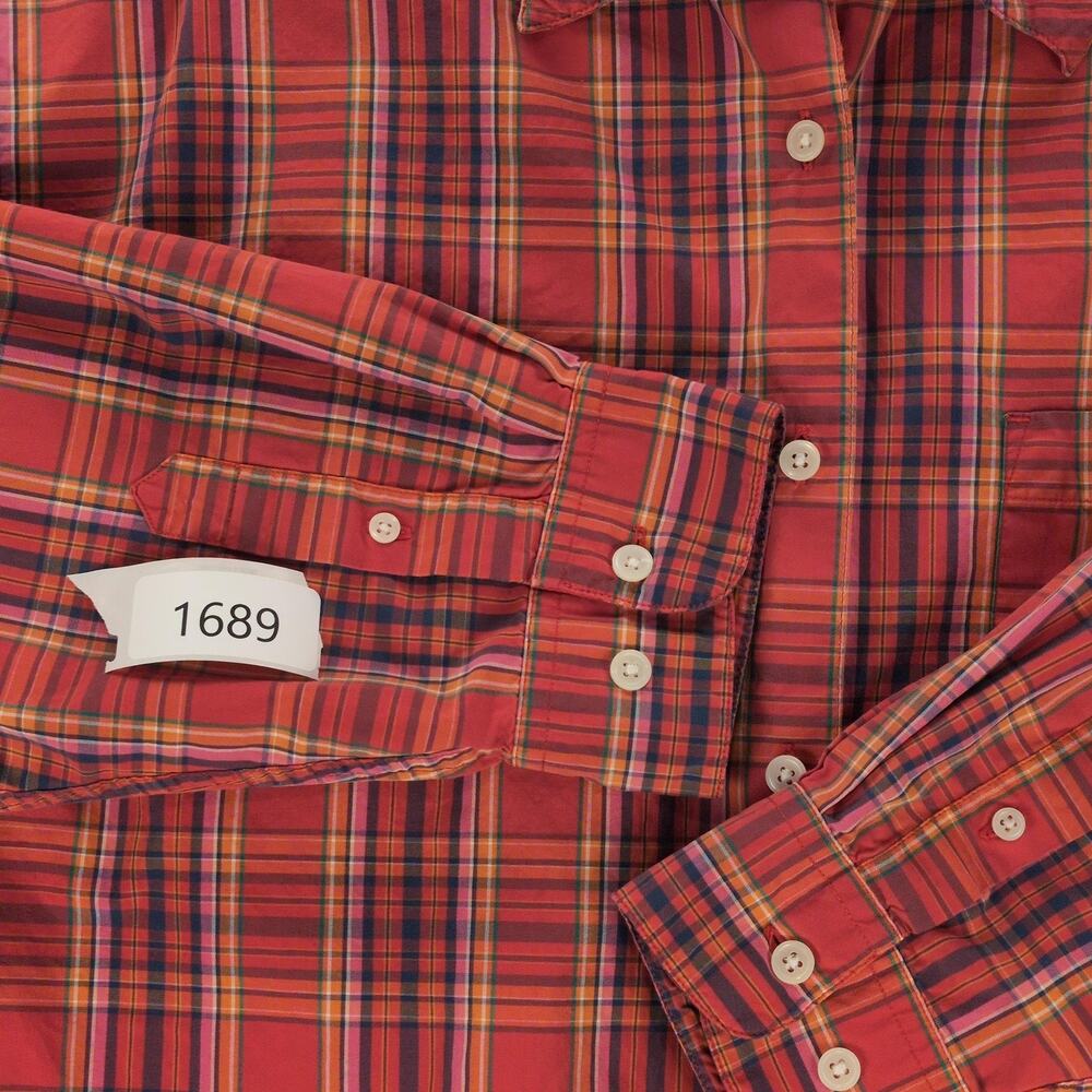 Eddie Bauer Shirt Womens XL Red Plaid Button Up Long Sleeve Cotton Casual - Picture 7 of 7